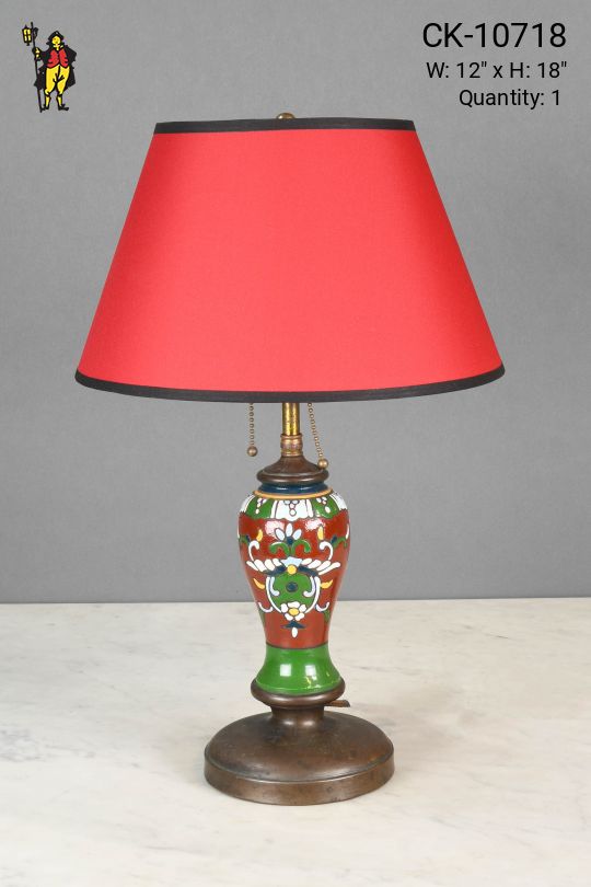 Small Painted Multicolor Table Lamp