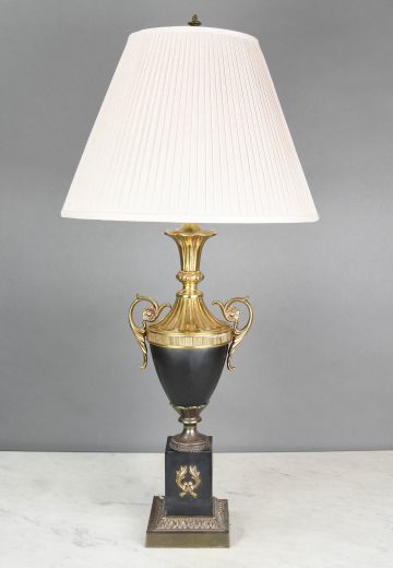 Black & Brass Formal Table Lamp
