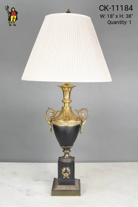 Black & Brass Formal Table Lamp