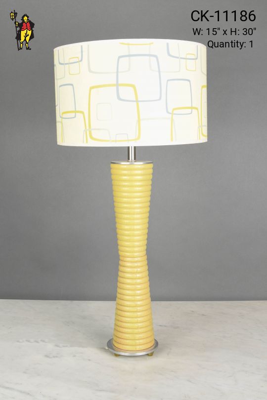 Yellow Mid Century Table Lamp