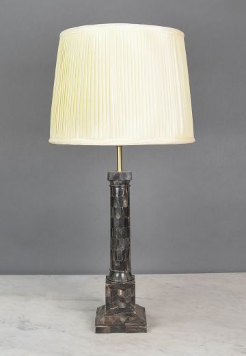 Black Wooden Modern Table Lamp
