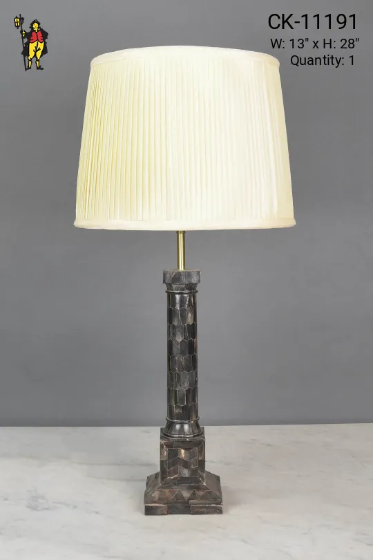 Black Wooden Modern Table Lamp