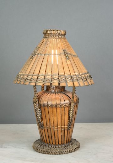 Bamboo Style Oversize Table Lamp