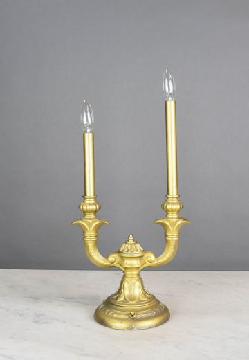 Two Candle Brass Table Candelabra