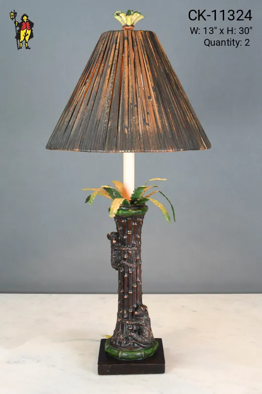 Palm Tree & Monkey Table Lamp