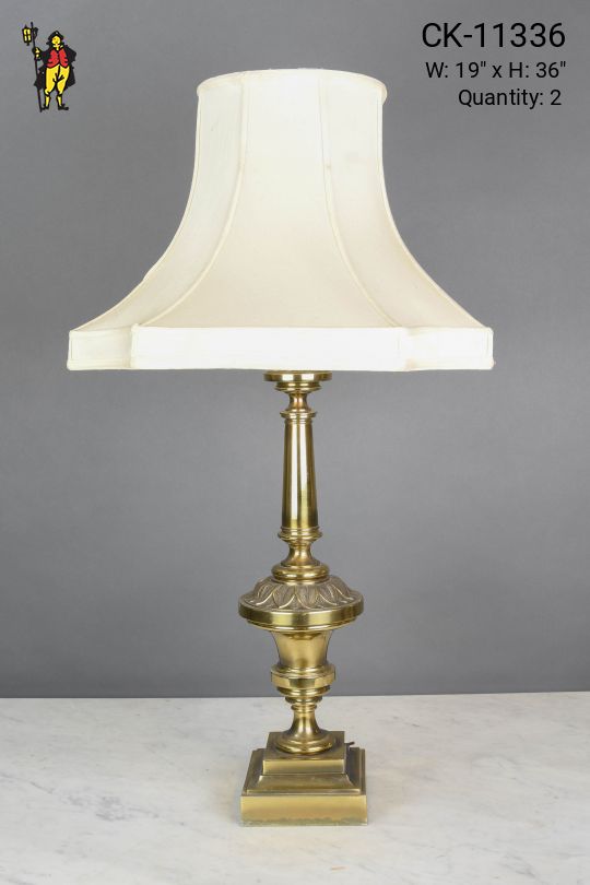 Tall Formal Brass Table Lamp