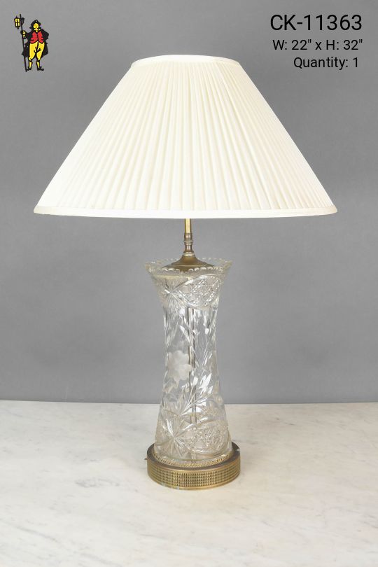 Crystal & Brass Table Lamp