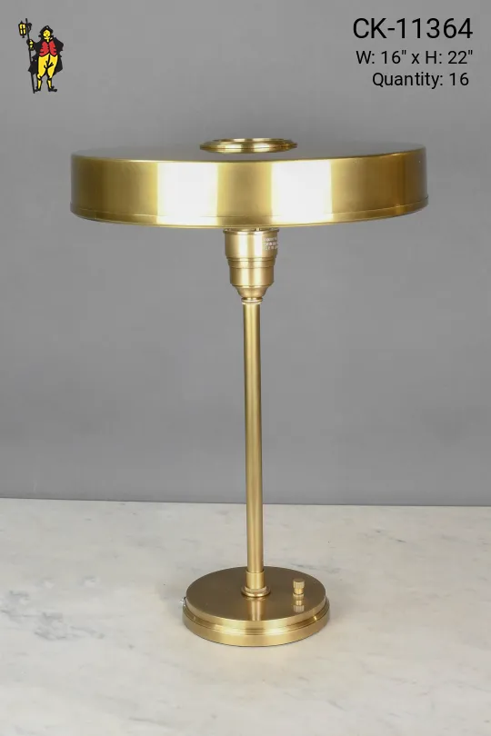 Modern Brass Shaded Table Lamp