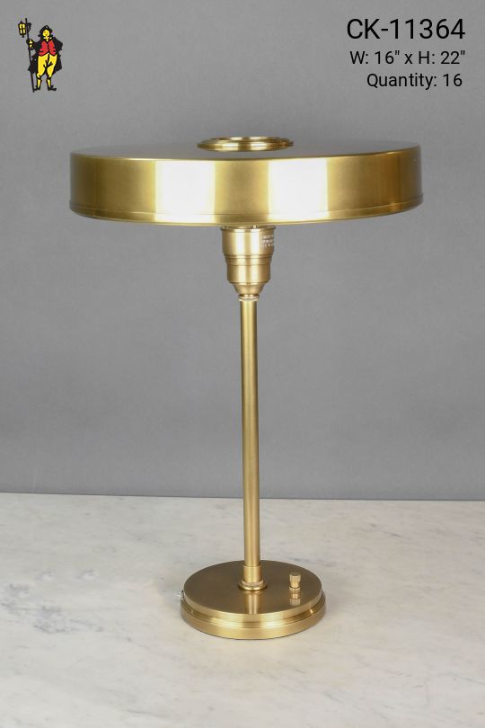 Modern Brass Shaded Table Lamp