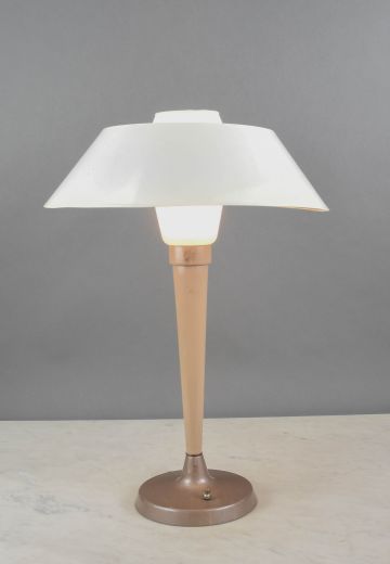 Metal Shaded Mid Century Table Lamp