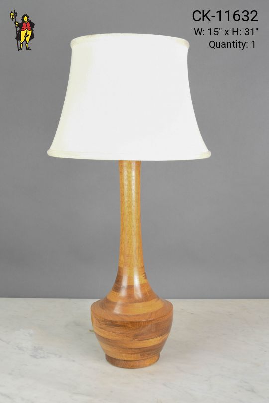 Tall Modern Wooden Table Lamp