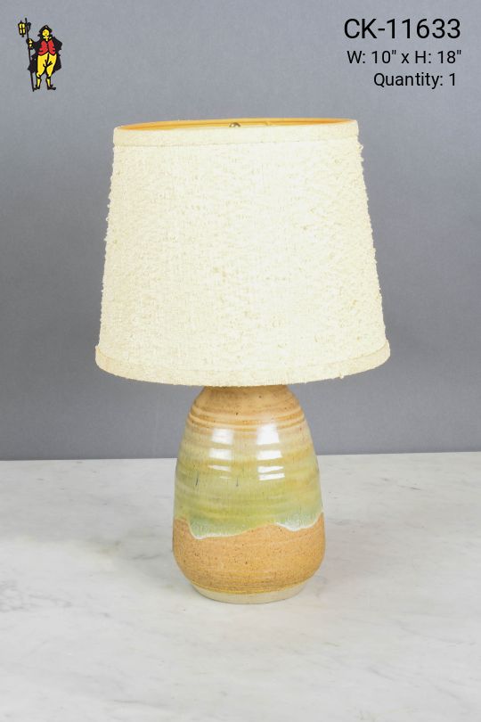 Green & Tan Ceramic Table Lamp