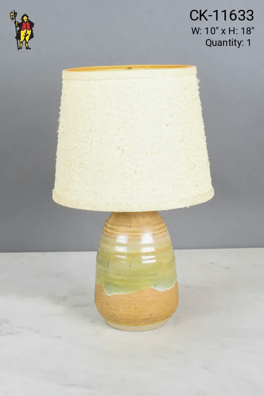 Green & Tan Ceramic Table Lamp