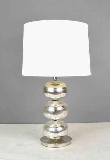 Modern Polished Nickel Table Lamp