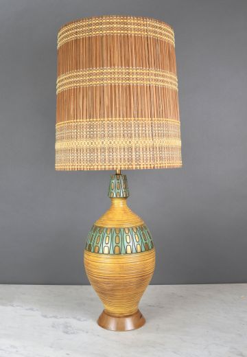 Bamboo Shaded Oversize Table Lamp