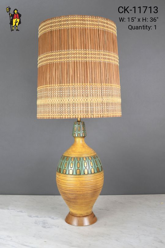 Bamboo Shaded Oversize Table Lamp