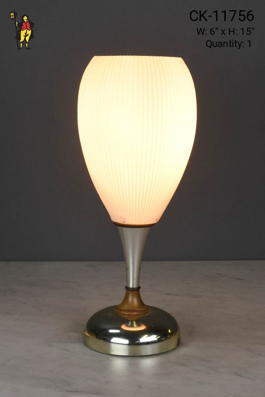 Mid Century Polished Nickel Table Lamp