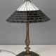Mission Style Slag Glass Shaded Table Lamp #0