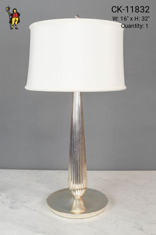 Mid Century Modern Polished Nickel Table Lamp