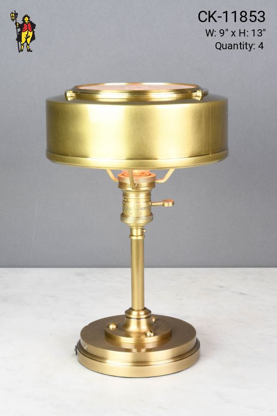 Brass Metal Shaded Small Table Lamp