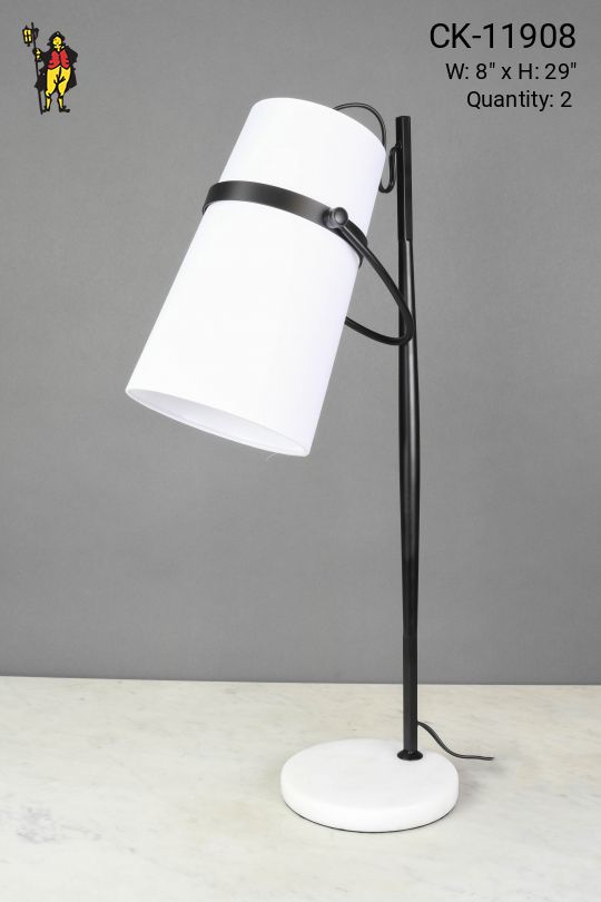 Modern Fabric Shaded Spotlight Table Lamp