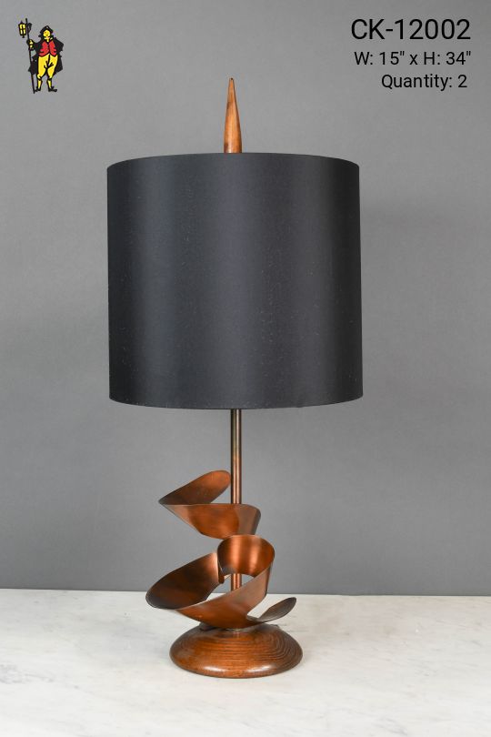 Metal Spiral Table Lamp
