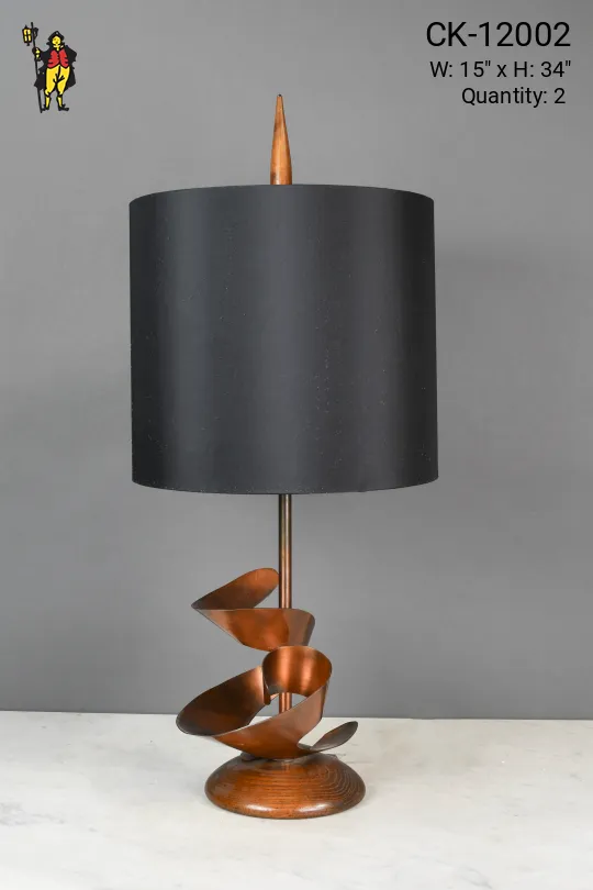 Metal Spiral Table Lamp