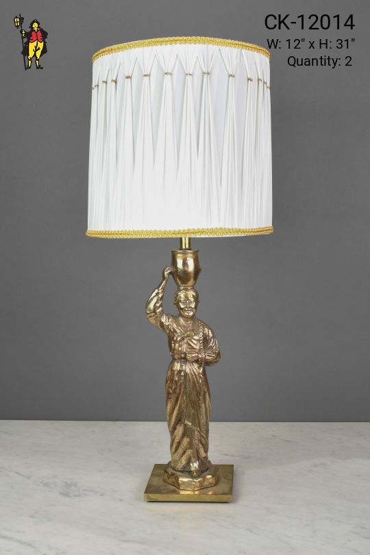 Brass Figure Table Lamp