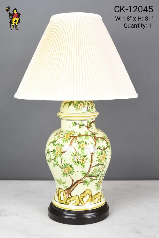 Painted Ceramic Table Lamp