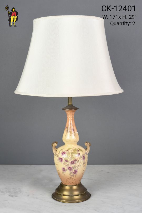 Painted Ceramic Table Lamp