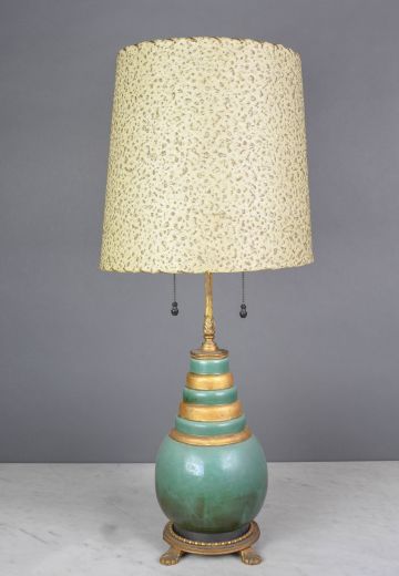 Blue & Gold Ceramic Table Lamp