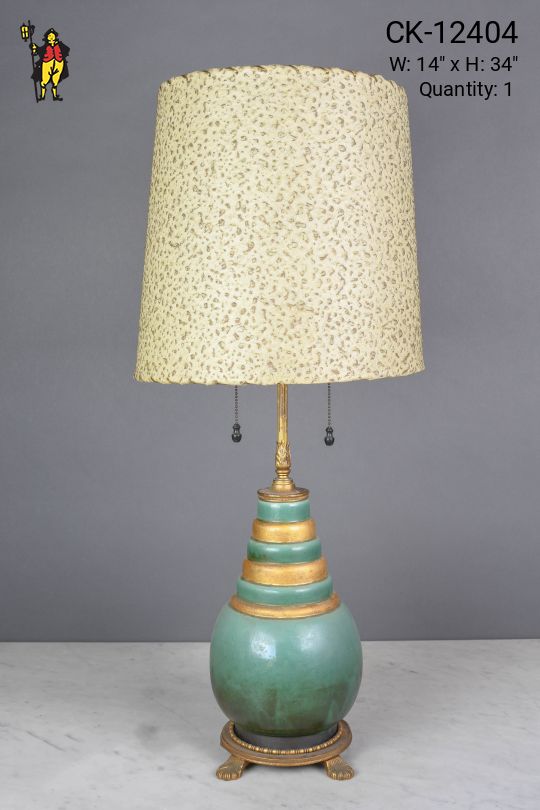 Blue & Gold Ceramic Table Lamp