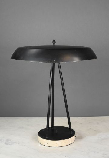 Black Metal Shaded Table Lamp