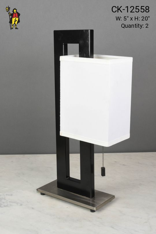Black Abstract Table Lamp