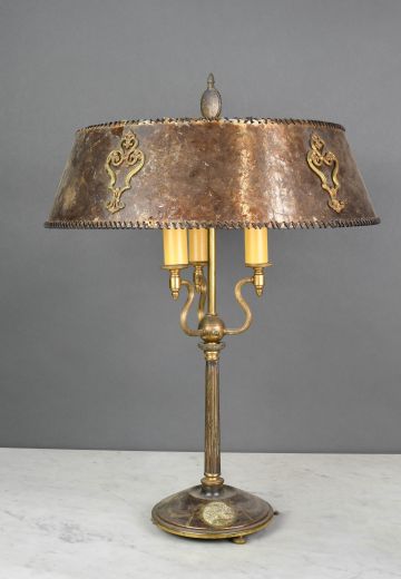 Mica Shaded Three Candle Table Lamp