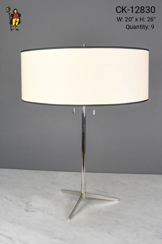 Modern Nickel Table Lamp