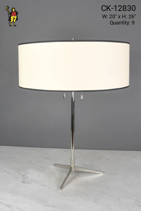 Modern Nickel Table Lamp