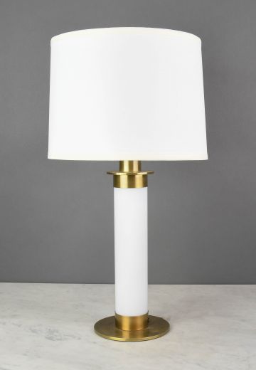 White & Brass Table Lamp