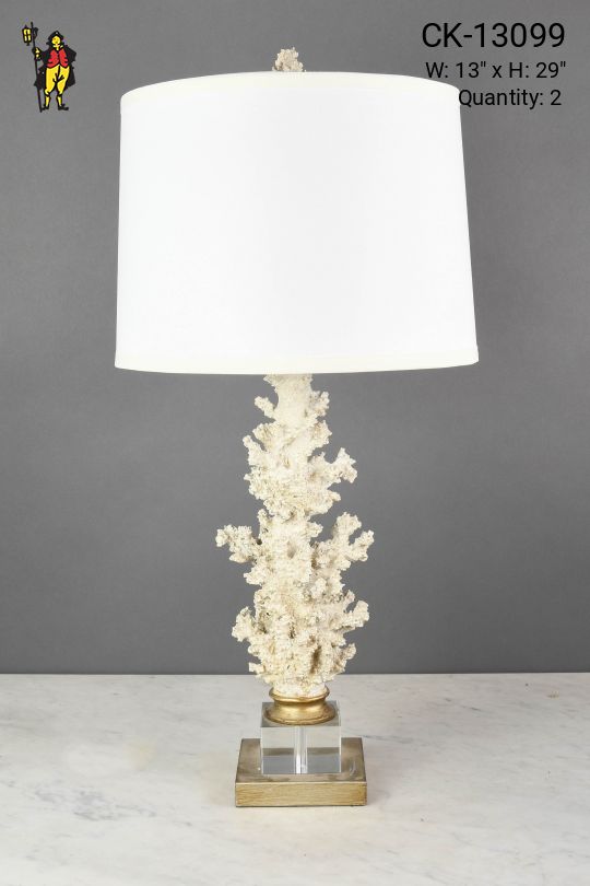 Off White "Coral" Table Lamp