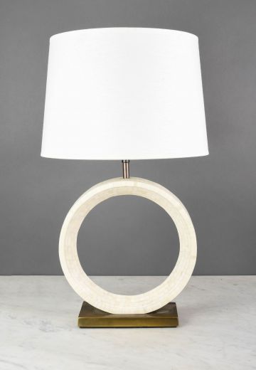 Circular "Tiled" Modern Table Lamp