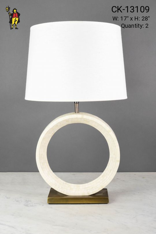 Circular "Tiled" Modern Table Lamp