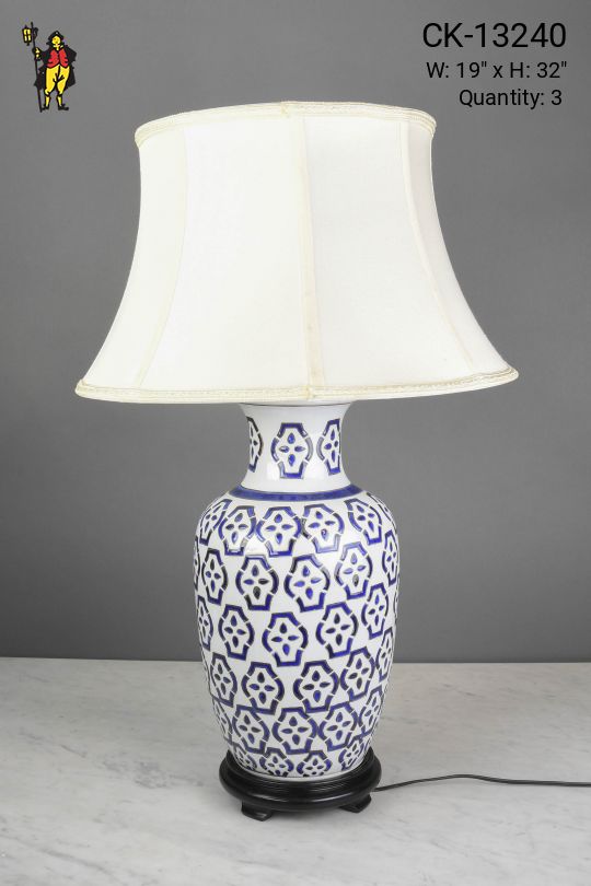 Blue & White Ceramic Table Lamp