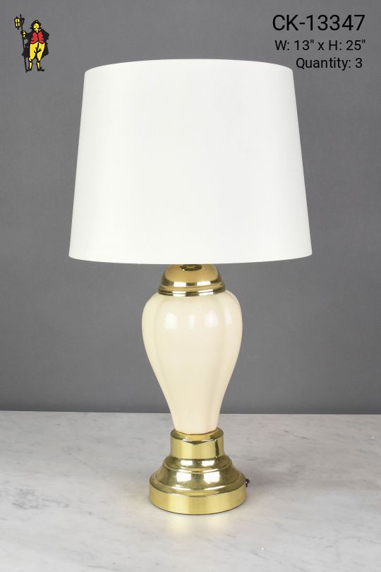 Ceramic & Brass Table Lamp