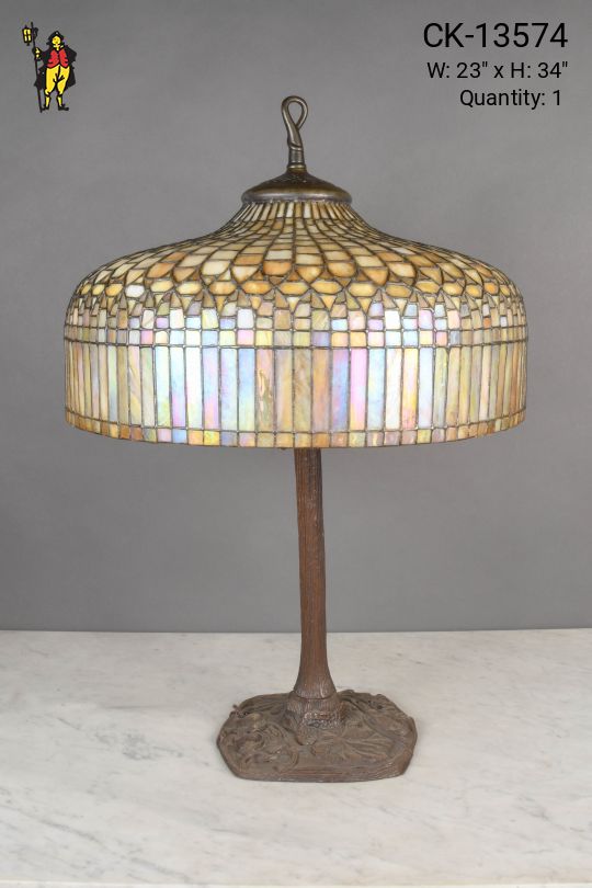 Oversize Tiffany Style Shaded Table Lamp