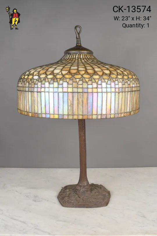 Oversize Tiffany Style Shaded Table Lamp