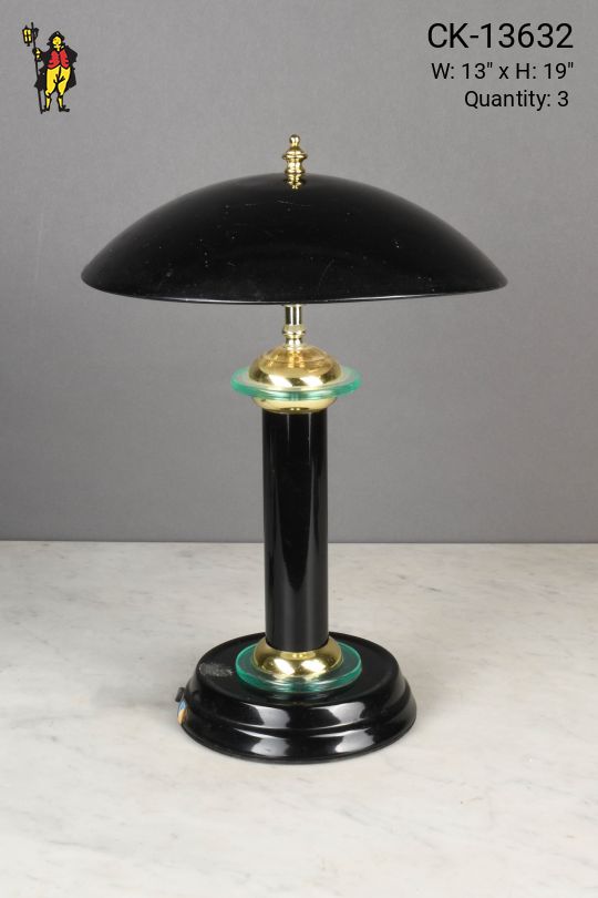 Black Metal Shaded Table Lamp