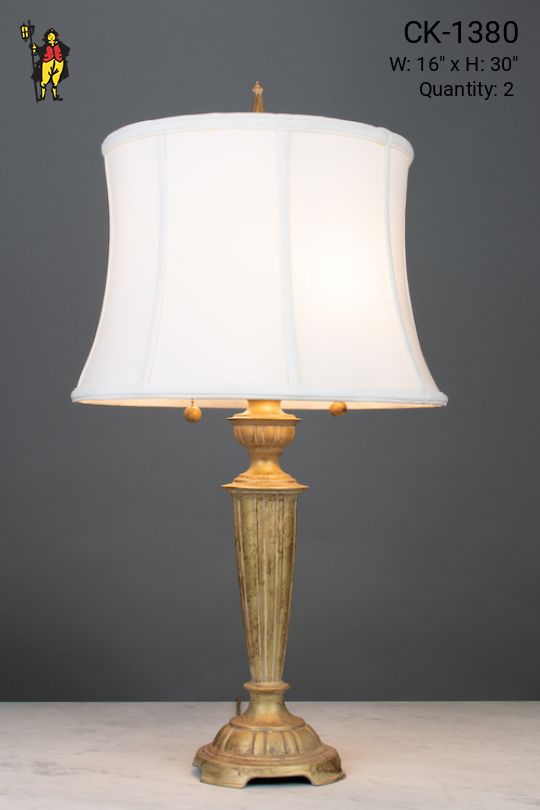 Distressed Collumn Table Lamp