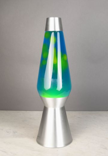 Oversize Nickel Finished Lava Lamp