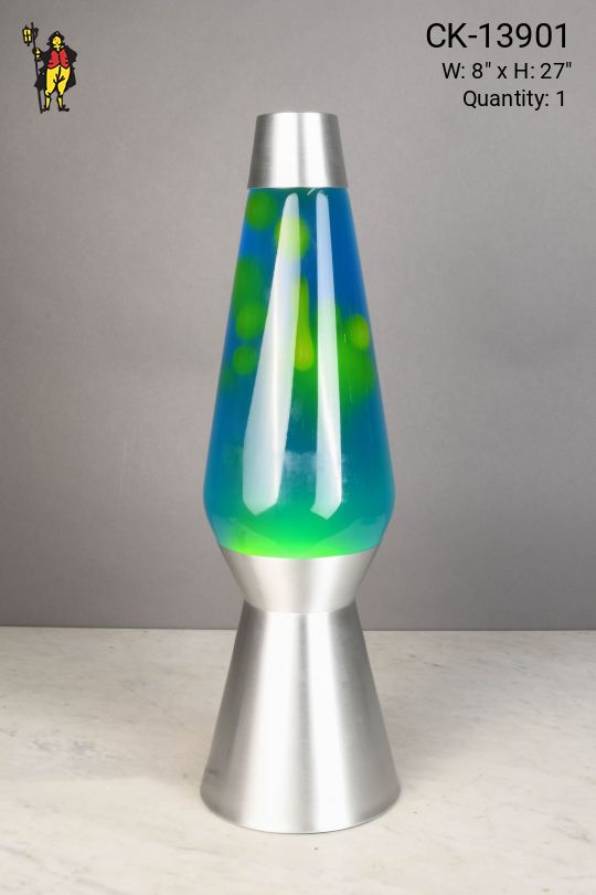 Oversize Nickel Finished Lava Lamp