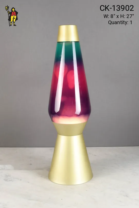 Oversize Gold Finished Lava Lamp